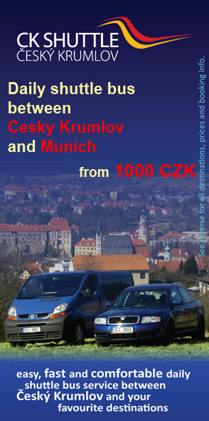 CK Shuttle - daily shuttle bus between Cesky Krumlov and Munich from 1000 CZK per person